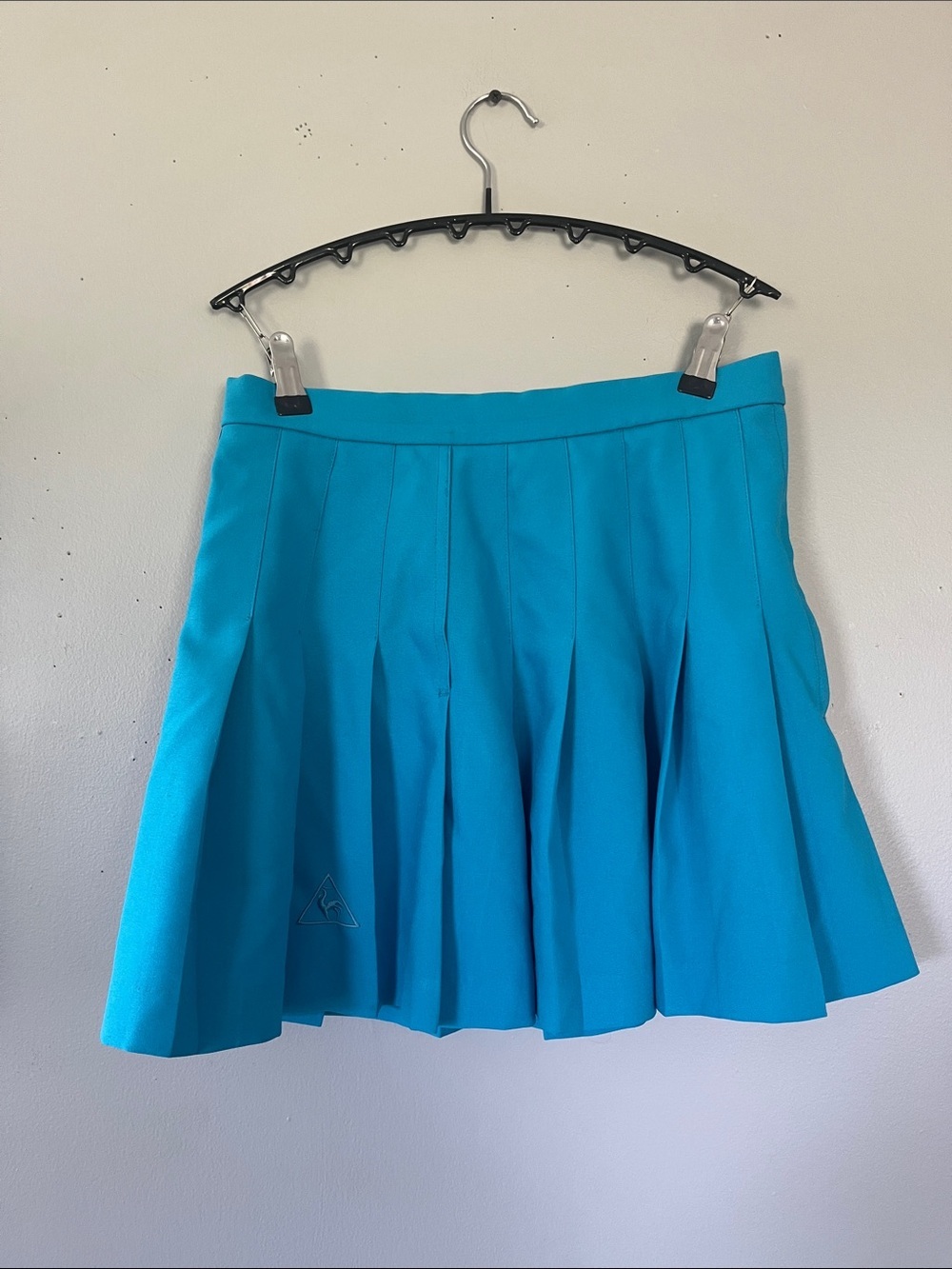 Le Coq Sportif Teal Pleated Skater Skirt 10